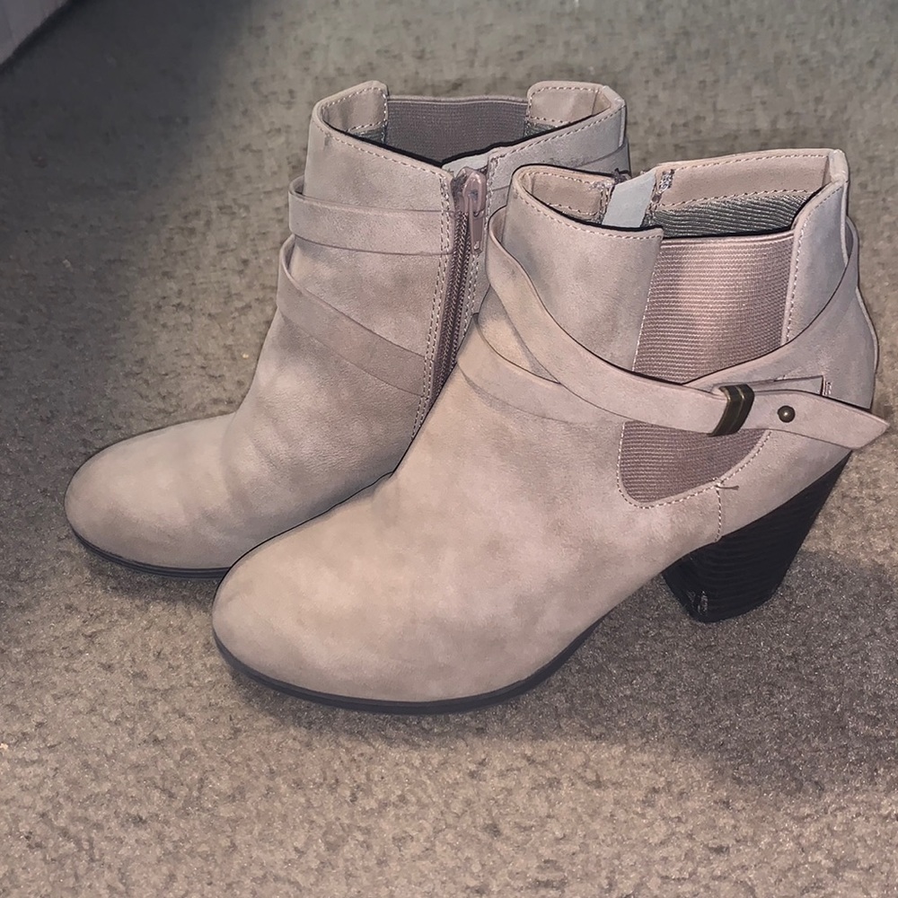 Beige booties